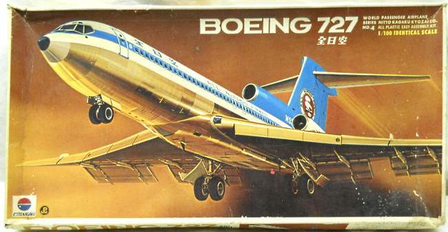 Nitto 1/100 Boeing 727-200 - ANA (All Nippon Airways 727), 190-500 plastic model kit